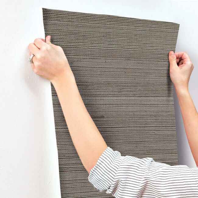 Sisal Grasscloth Silver Metallic Wallpaper - York Wallcoverings - VG4418 - York Wallcoverings Wallpaper