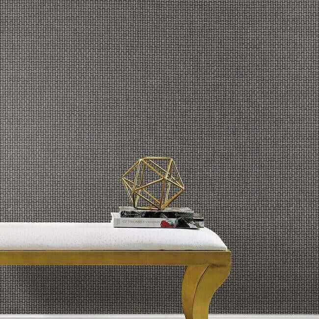 Cottage Basket Black Wallpaper - York Wallcoverings - TL1901 - York Wallcoverings Wallpaper