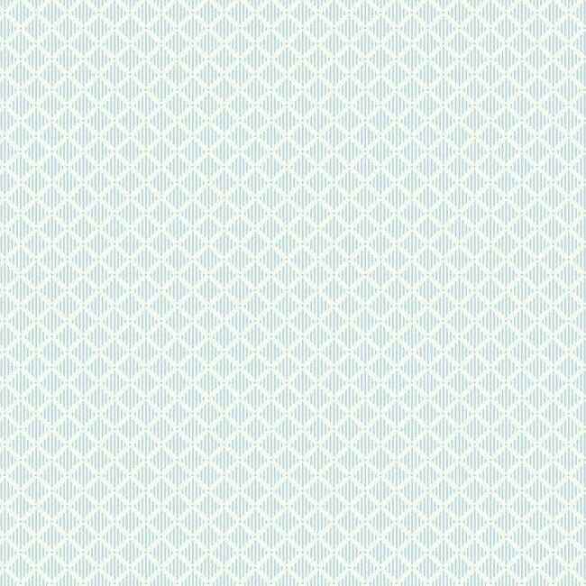 Diamond Gate Blue & White Wallpaper - York Wallcoverings - GR6005