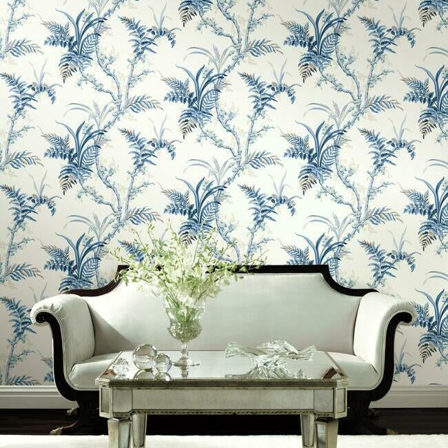 enchanted-fern-wallpaper-blues-york-wallcoverings-gr5994