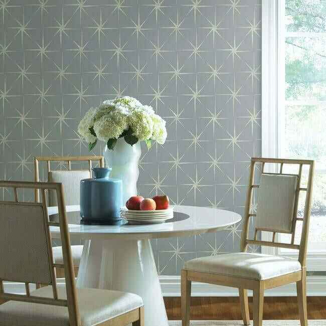 Evening Star Blue Wallpaper - York Wallcoverings - GR5945