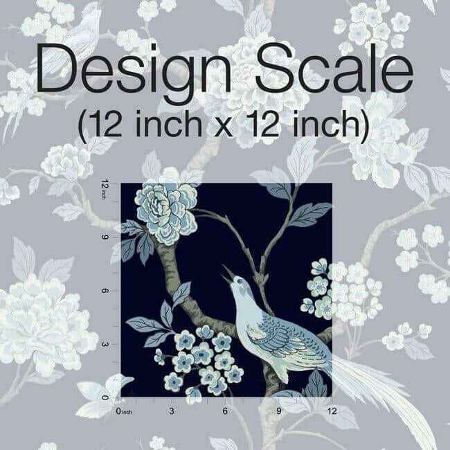 Fanciful Navy Wallpaper - York Wallcoverings - GR5934 - York Wallcoverings Wallpaper