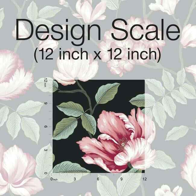 Morning Garden Black Wallpaper - York Wallcoverings - GR5901 - York Wallcoverings Wallpaper