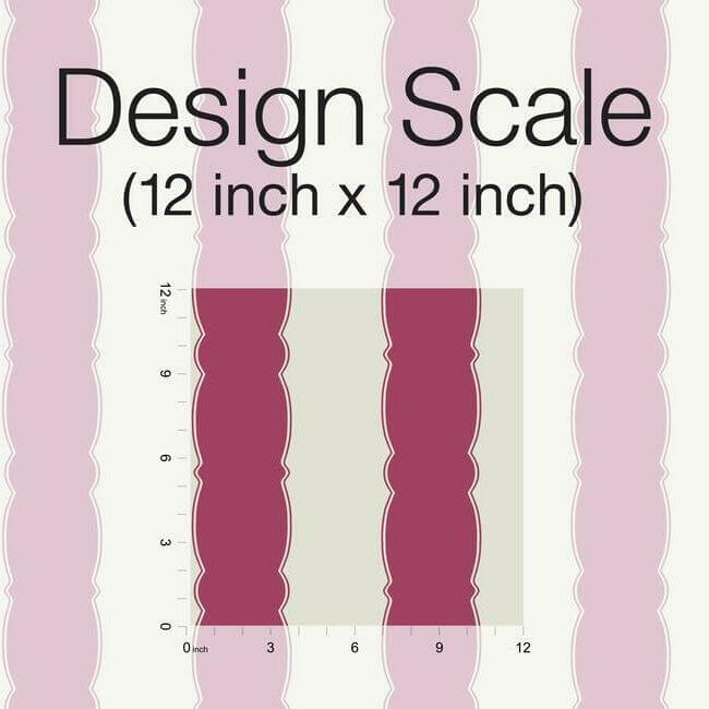 Scalloped Stripe Red Wallpaper - York Wallcoverings - GR6011 - York Wallcoverings Wallpaper