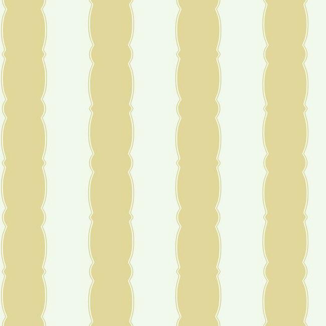 scalloped-stripe-yellow-wallpaper-york-wallcoverings-gr6016 - York Wallcoverings Wallpaper