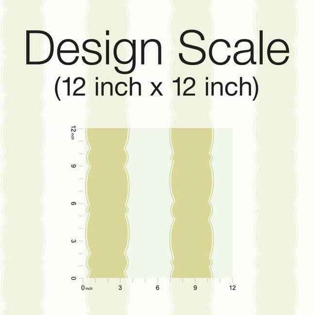 Scalloped Stripe Yellow Wallpaper - York Wallcoverings - GR6016 - York Wallcoverings Wallpaper