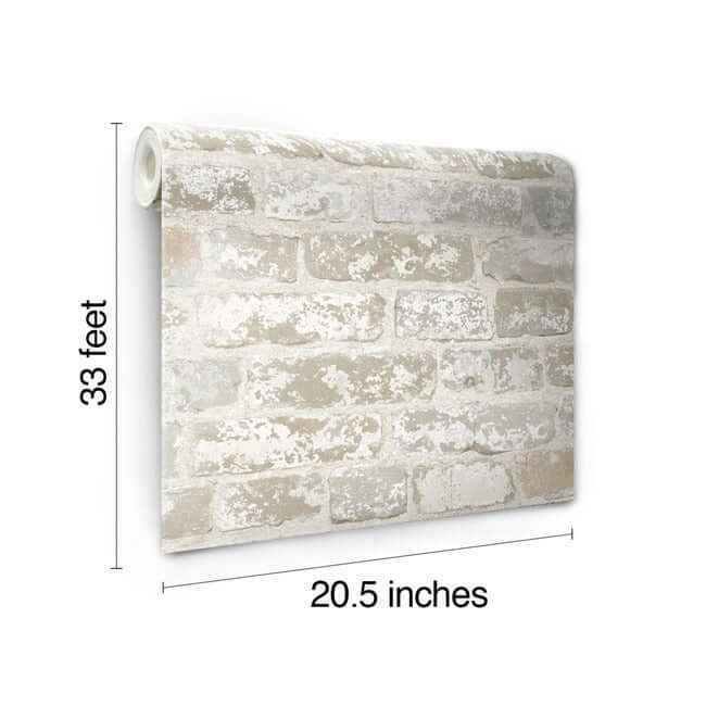 Up the Wall Off White & Grey Wallpaper - York Wallcoverings - RB4304 - York Wallcoverings Wallpaper