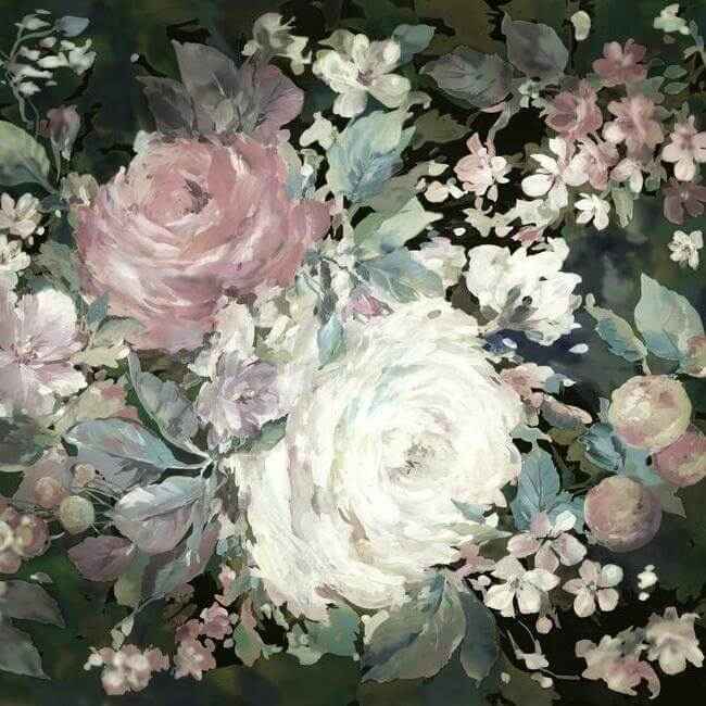 Impressionist Floral Pink Wall Mural - York Wallcoverings - MU0247M - York Wallcoverings Wallpaper