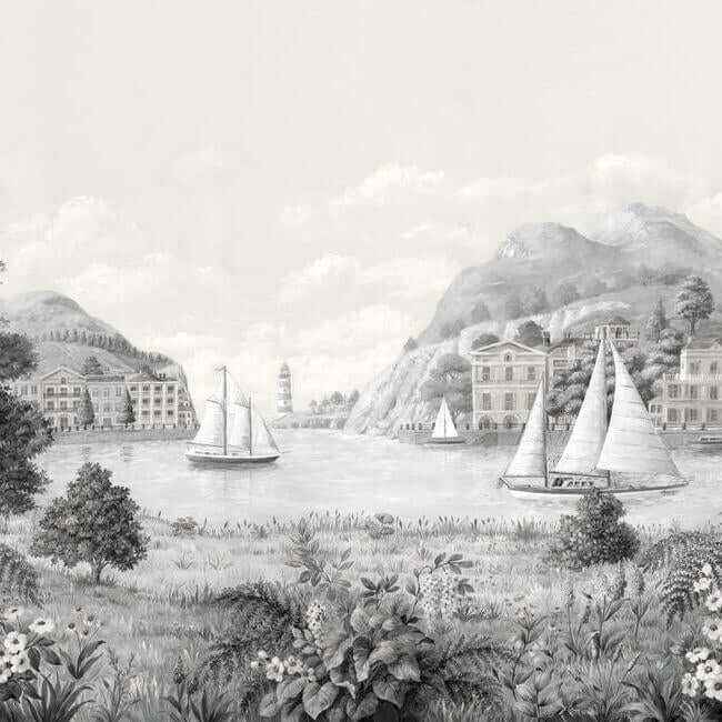 Safe Harbor Grey Wall Mural - York Wallcoverings - MU0319M - York Wallcoverings Wallpaper