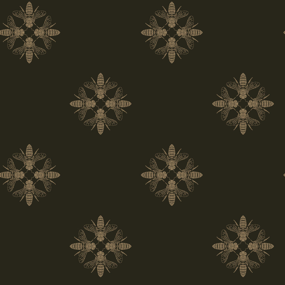 honey-bee-wallpaper-gold-black-york-wallcoverings-on1642
