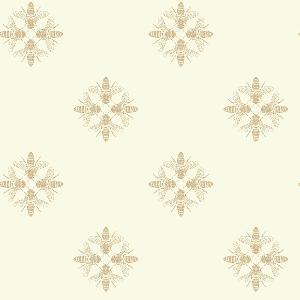 honey-bee-wallpaper-gold-cream-york-wallcoverings-on1641