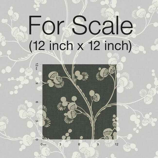 Dahlia Trail Black & Taupe Wallpaper - York Wallcoverings - SS2502 - York Wallcoverings Wallpaper