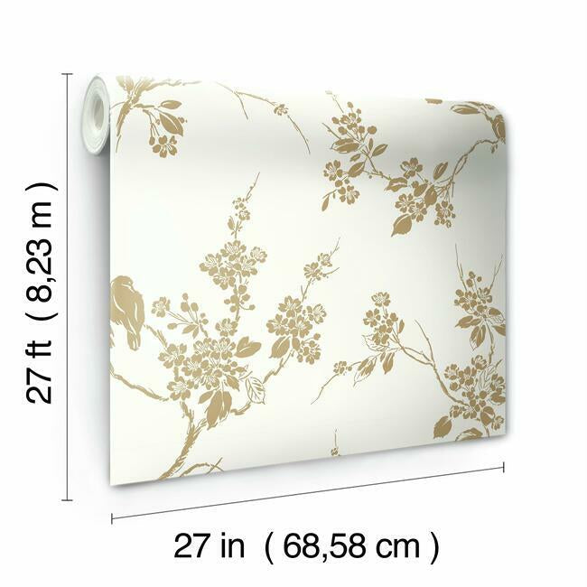 imperial-blossoms-branch-wallpaper-gold-metallic-york-wallcoverings-ss2590