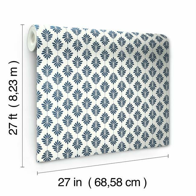 leaflet-wallpaper-navy-york-wallcoverings-ss2554