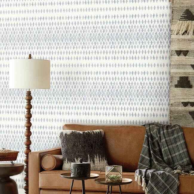 Diamond Ombre Navy & White Wallpaper - York Wallcoverings - FH4042