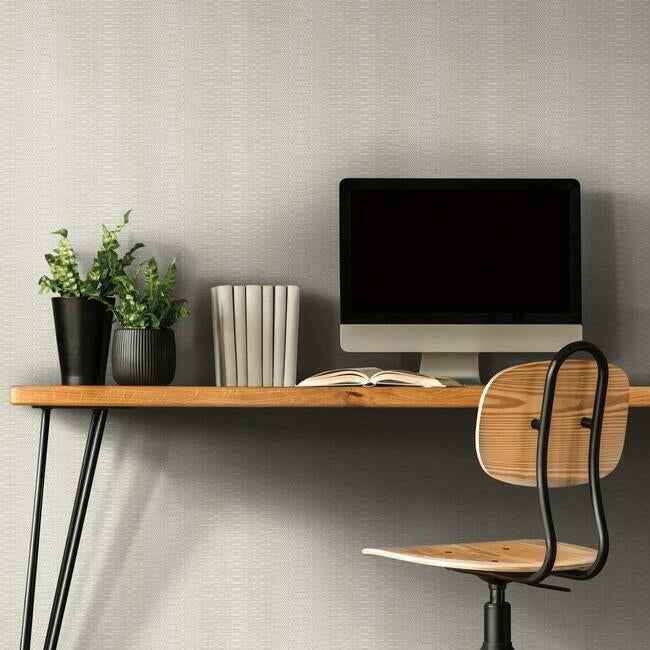 Market Stripe Caramel Wallpaper - York Wallcoverings - FH4010 - York Wallcoverings Wallpaper