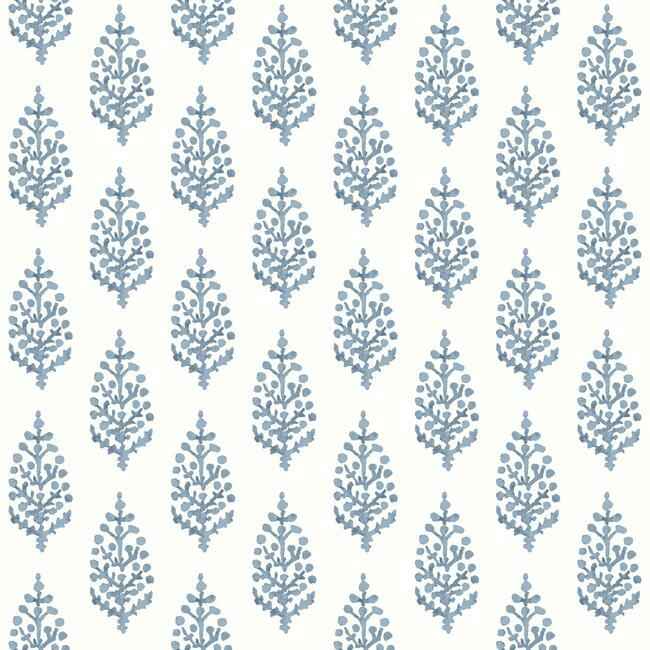 Paisley on Calico Blue Wallpaper - York Wallcoverings - FH4068 - York Wallcoverings Wallpaper