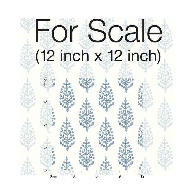 Paisley on Calico Blue Wallpaper - York Wallcoverings - FH4068 - York Wallcoverings Wallpaper