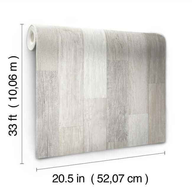Bleached Pallet Board White Wallpaper - York Wallcoverings - FH4003 - York Wallcoverings Wallpaper