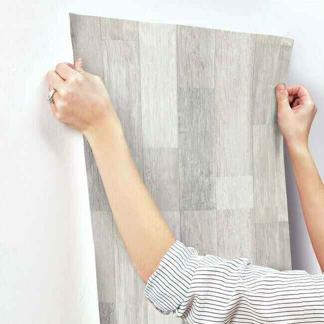 Bleached Pallet Board White Wallpaper - York Wallcoverings - FH4003 - York Wallcoverings Wallpaper