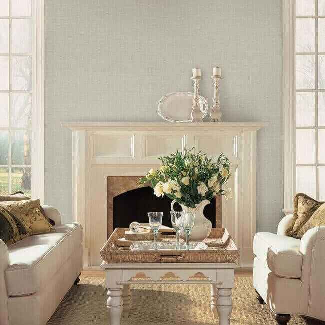 Silk Linen Weave Caramel Wallpaper - York Wallcoverings - FH4056 - York Wallcoverings Wallpaper