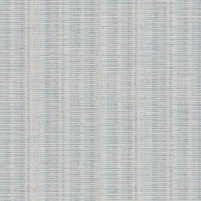 Broken Boucle Stripe Putty & Blue Wallpaper - York Wallcoverings - SR1517