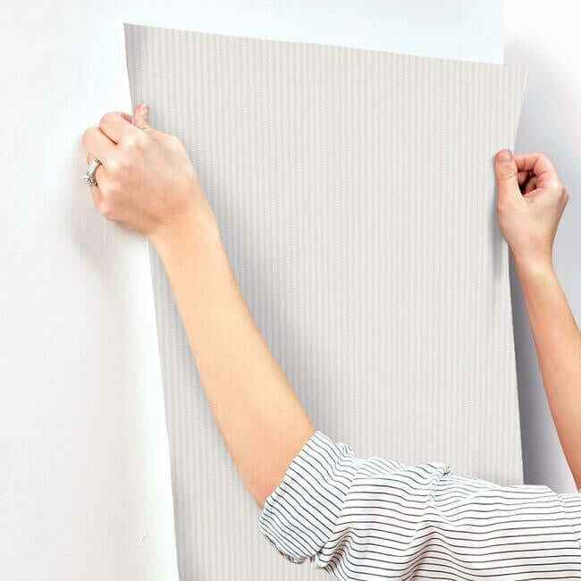 Shodo Stripe Cream Wallpaper - York Wallcoverings - SR1508 - York Wallcoverings Wallpaper