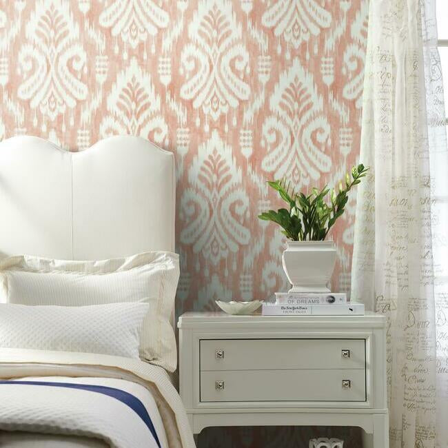 hawthorne-ikat-wallpaper-coral-york-wallcoverings-tc2646