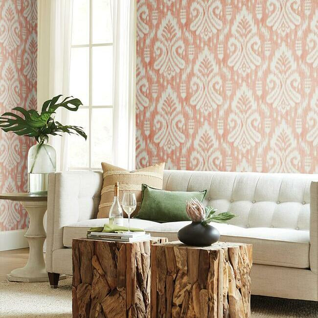 hawthorne-ikat-wallpaper-coral-york-wallcoverings-tc2646