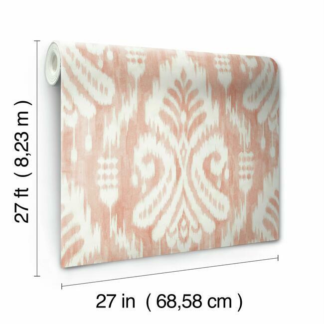 hawthorne-ikat-wallpaper-coral-york-wallcoverings-tc2646