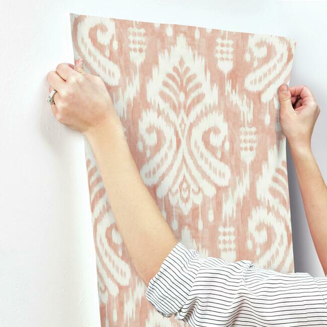 hawthorne-ikat-wallpaper-coral-york-wallcoverings-tc2646
