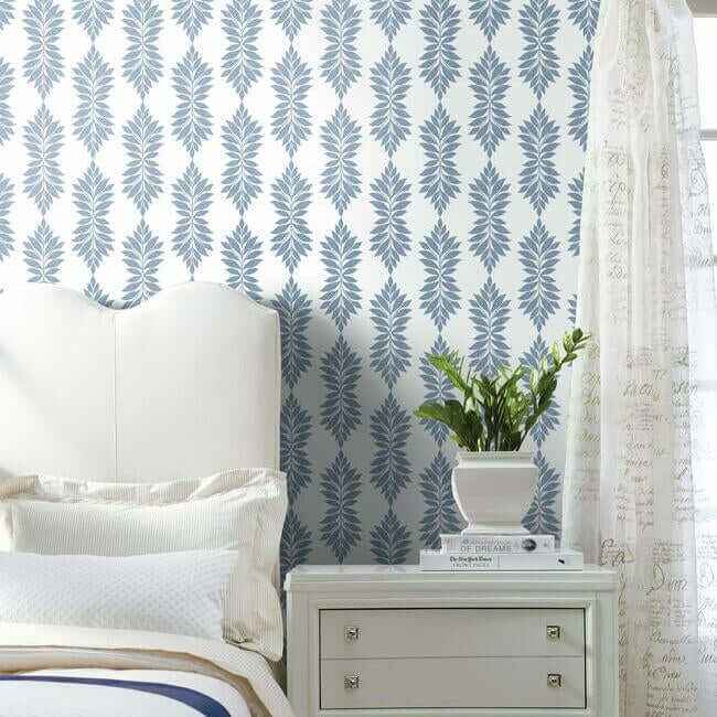 Broadsands Botanica Blue Wallpaper - York Wallcoverings - CV4423 - York Wallcoverings Wallpaper