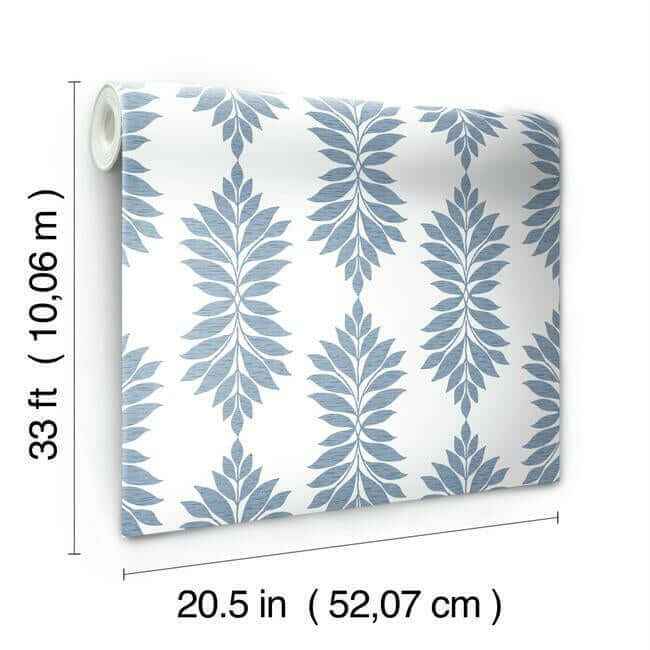 Broadsands Botanica Blue Wallpaper - York Wallcoverings - CV4423 - York Wallcoverings Wallpaper