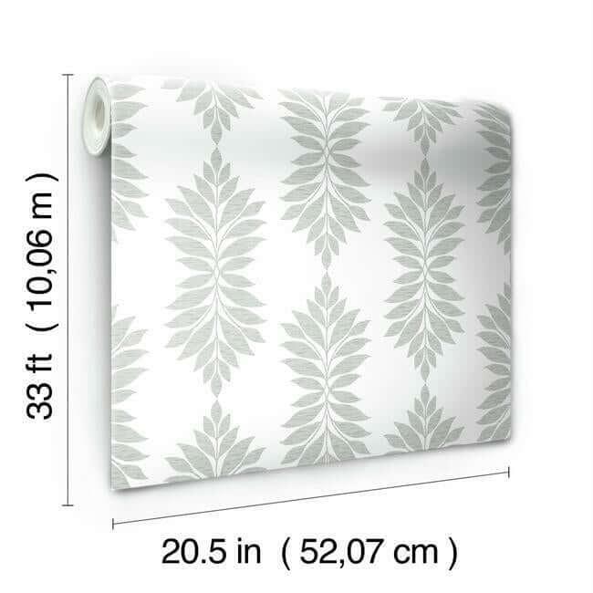 broadsands-botanica-light-grey-wallpaper-york-wallcoverings-cv4428 - York Wallcoverings Wallpaper