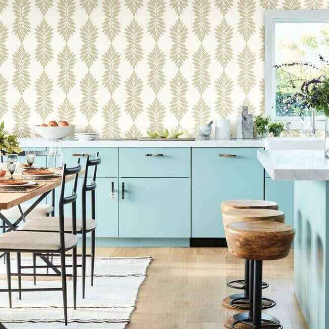 Broadsands Botanica Beige Wallpaper - York Wallcoverings - CV4424 - York Wallcoverings Wallpaper