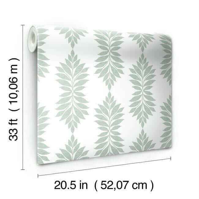 Broadsands Botanica Light Green Wallpaper - York Wallcoverings - CV4425 - York Wallcoverings Wallpaper