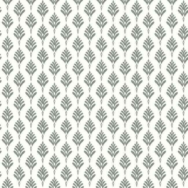 French Scallop Grey Wallpaper - York Wallcoverings - CV4457