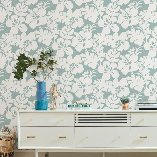 hibiscus-arboretum-wallpaper-verdigris-york-wallcoverings-cv4439