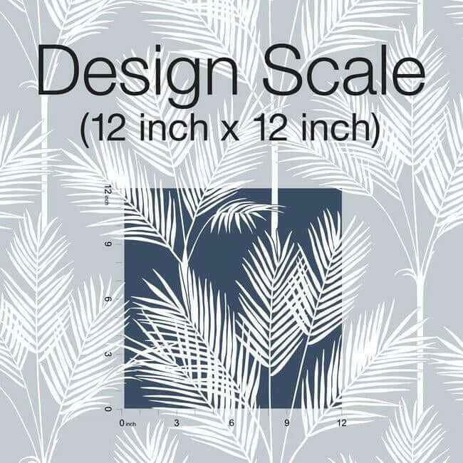 King Palm Silhouette Navy Wallpaper - York Wallcoverings - CV4410 - York Wallcoverings Wallpaper