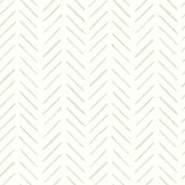 Painted Herringbone Off White Wallpaper - York Wallcoverings - CV4456 - York Wallcoverings Wallpaper