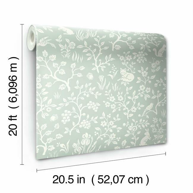 fox-hare-premium-peel-stick-wallpaper-mineral-green-york-wallcoverings-psw1167rl