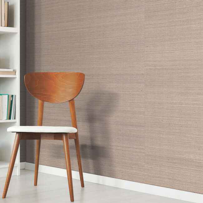 Plain Sisal Grasscloth White Wallpaper - York Wallcoverings - VG4406