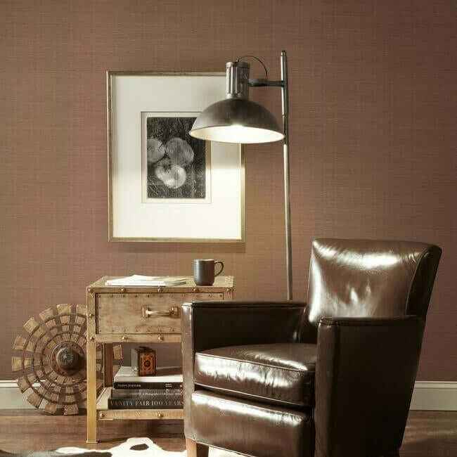Plain Sisal Brown Wallpaper - York Wallcoverings - VG4403 - York Wallcoverings Wallpaper