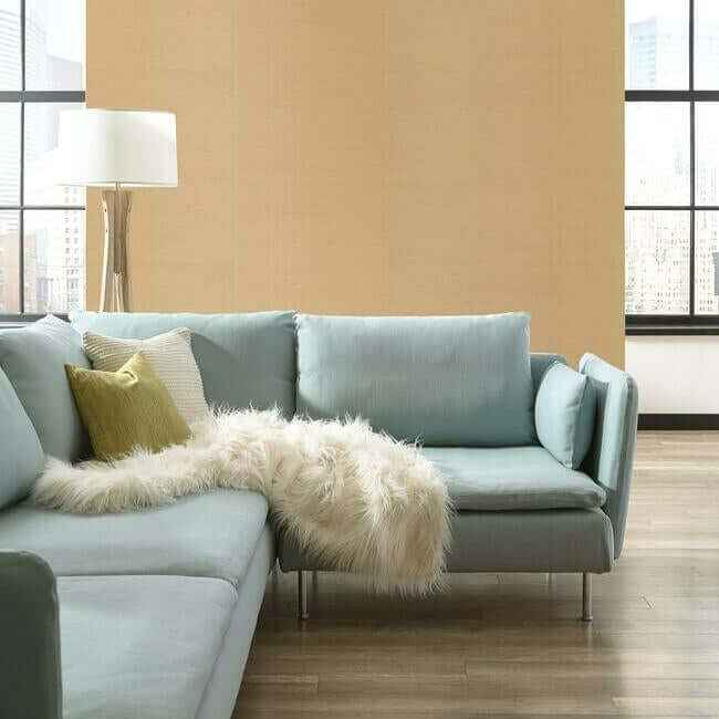 Plain Grass Beige Wallpaper - York Wallcoverings - VG4400 - York Wallcoverings Wallpaper