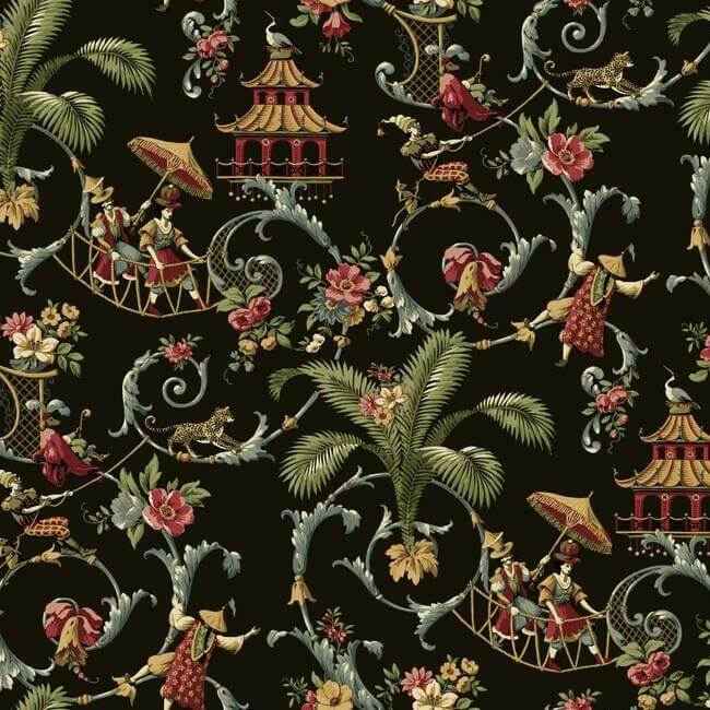 Mandarin Rose Red Wallpaper - York Wallcoverings - WA7769 - York Wallcoverings Wallpaper