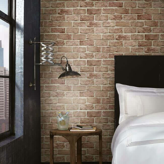 stretcher-brick-red-peel-stick-wallpaper-york-wallcoverings-psw1306rl - York Wallcoverings Wallpaper