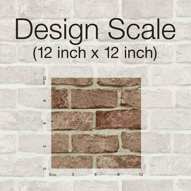 Stretcher Brick Red Peel & Stick Wallpaper - York Wallcoverings - PSW1306RL - York Wallcoverings Wallpaper