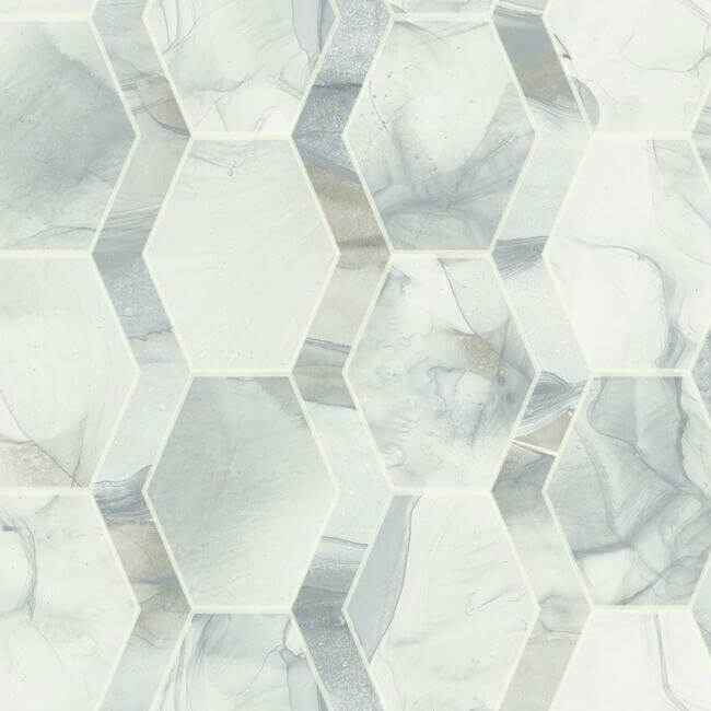 Earthbound Blue & Grey Wallpaper - York Wallcoverings - OS4281 - York Wallcoverings Wallpaper