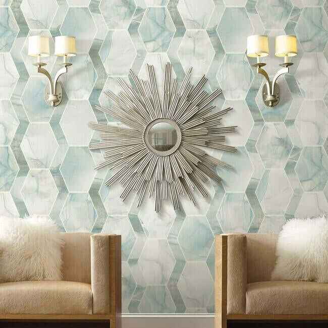 Earthbound Turquoise Wallpaper - York Wallcoverings - OS4282 - York Wallcoverings Wallpaper