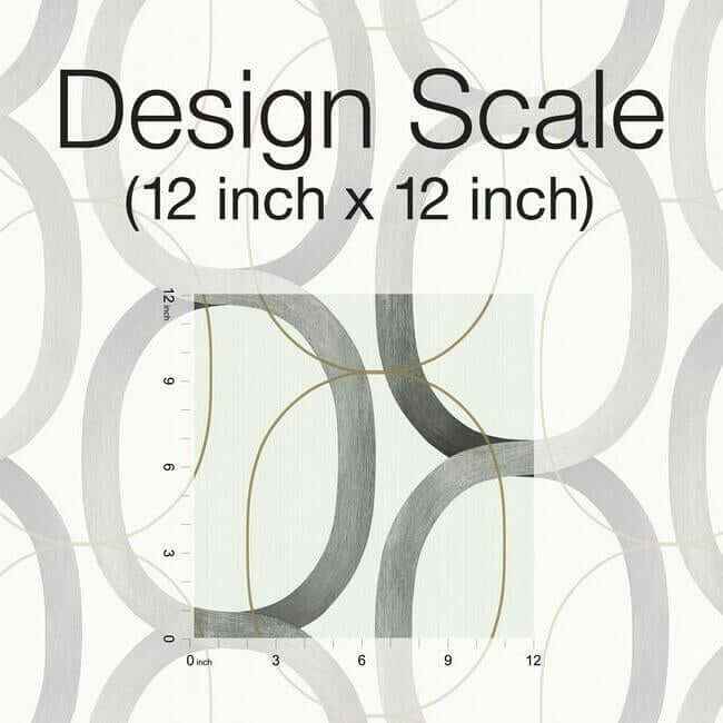 Interlock Black & Gold Wallpaper - York Wallcoverings - OS4213 - York Wallcoverings Wallpaper